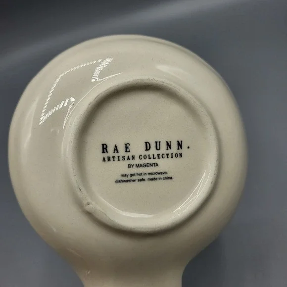 Rae Dunn Spoon Rest Artisan Collection Magenta Ceramic Ivory Kitchen Decor 10" - Picture 4 of 11